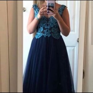 Gorgeous Navy Blue Jovani Formal Dress